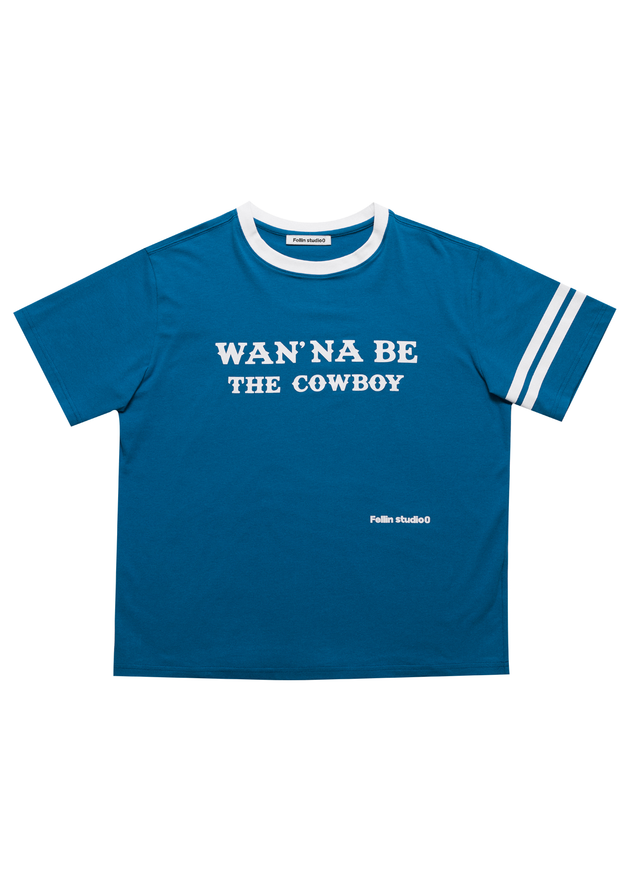 &#039;Cowboy&#039; T-shirts Blue